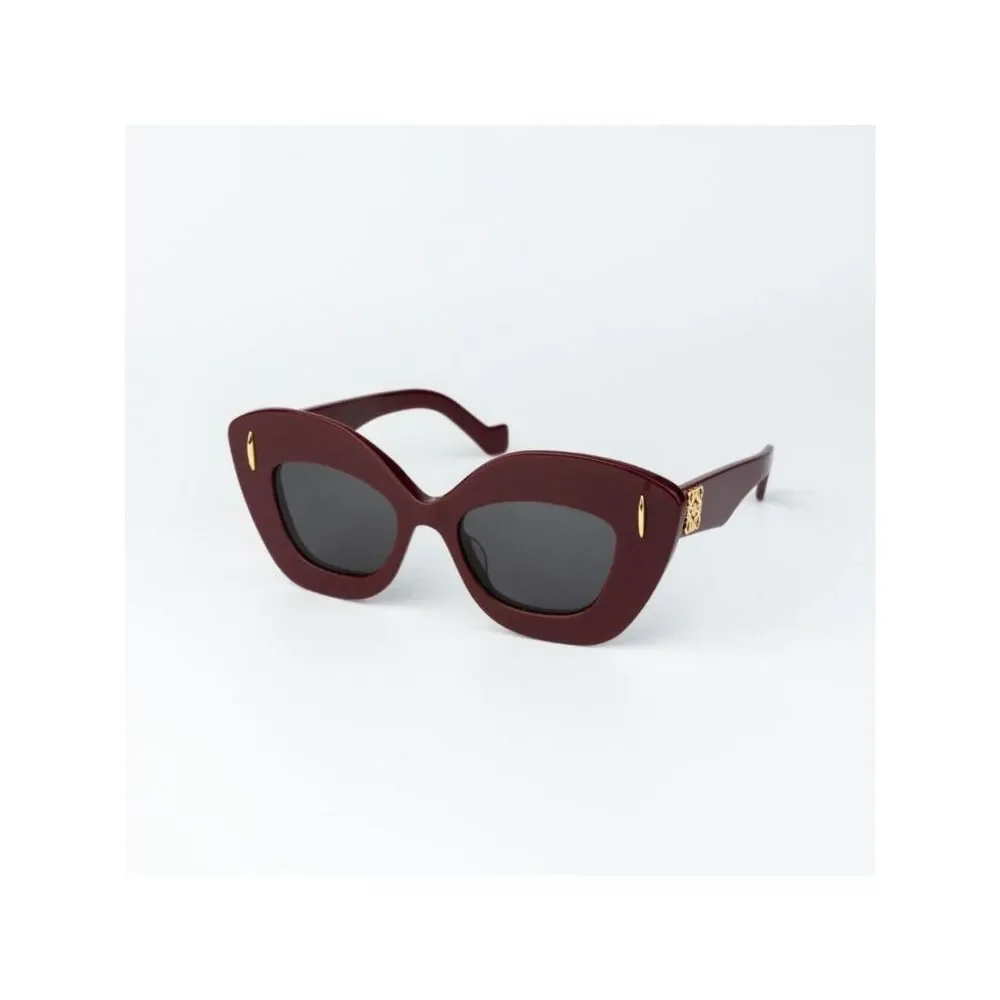 Loewe Women Sunglasses Red Mirror Cat Eye LW40127I ANAGRAM 66A NEW AUTHENTIC